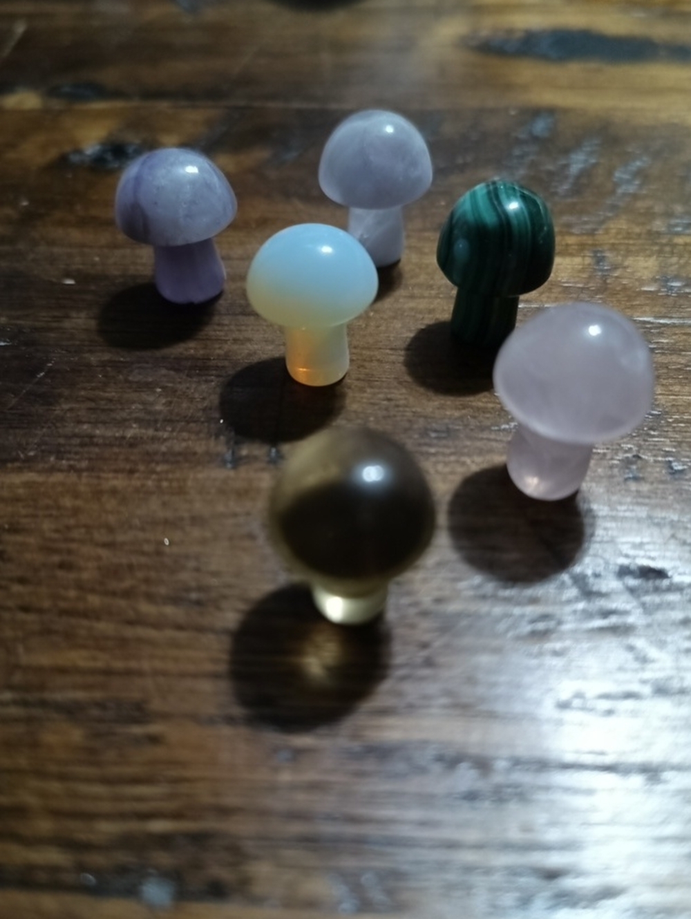 Stone Mushroom - Crystal Mini Lot Of 6